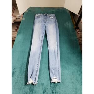 Abercrombie & Fitch Jeans Size 4 L Blue Denim Ladies High Rise Skinny Ankle